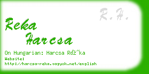 reka harcsa business card